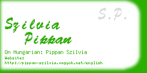 szilvia pippan business card